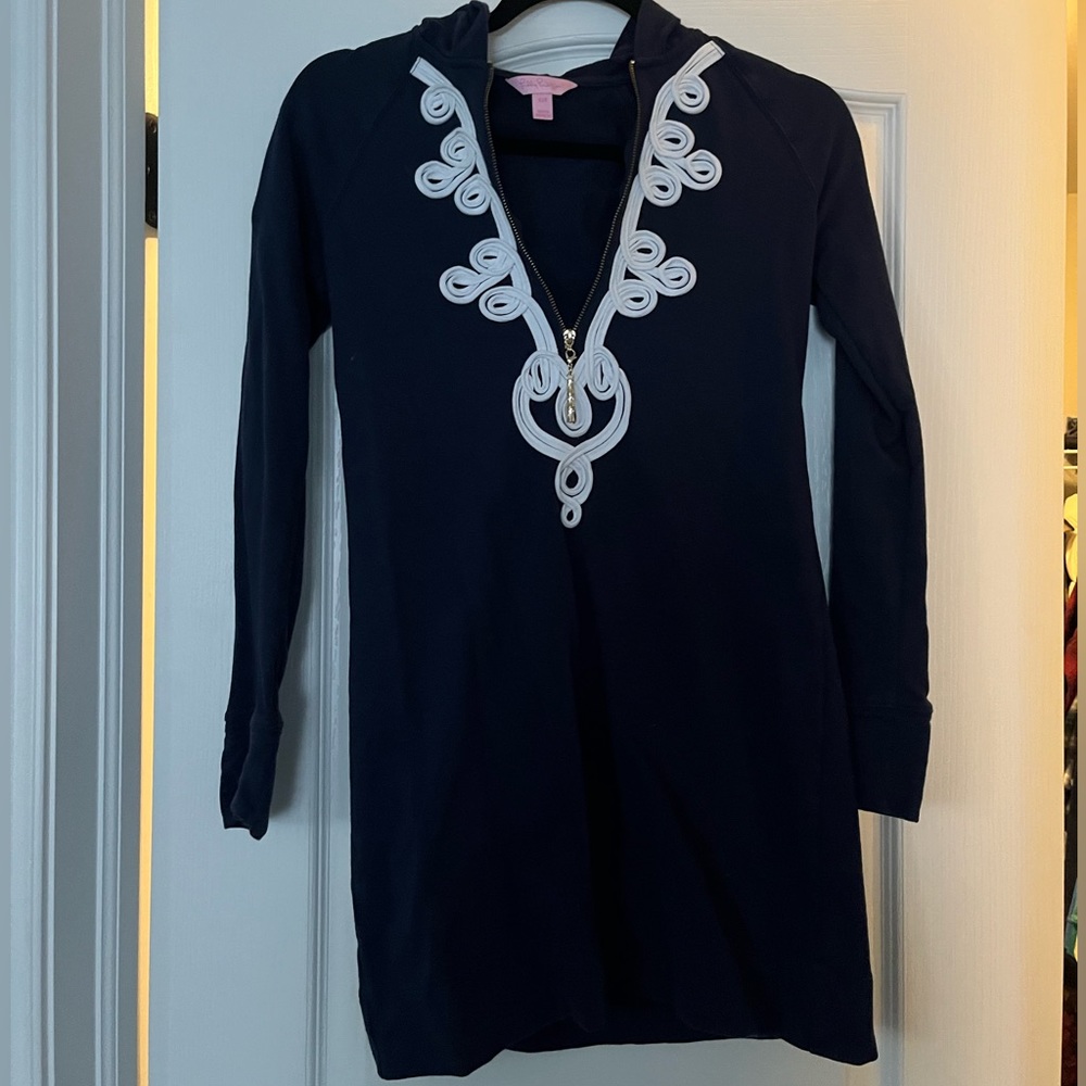 Lilly Pulitzer swim coverup quarter zip dress